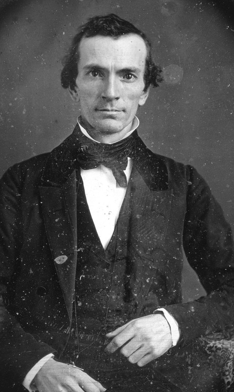 Recently found daguerreotype of Oliver Cowdery (3 October 1806 – 3 March 1850) in the Library of Congress, DAG no. 1363. Patrick A. Bishop, "An Original Daguerreotype of Oliver Cowdery Identified", BYU Studies, 45 (2) 2006, p