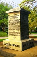 Three Witnesses Monument in Richmond, Missouri, where Cowdery died. 