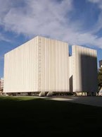 The JFK Memorial was erected in 1970 and designed by Philip Johnson 