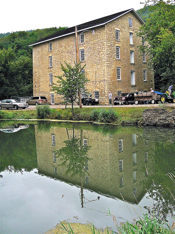Built prior to the Civil War and used as a sawmill prior to the war, this mil was built with local limestone and features a 20-foot waterwheel. 