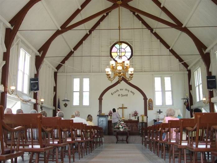 Interior view of the chapel