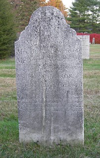 Grave marker of Beulah Thompson Woodruff, mother of Wilford Woodruff, West Avon Congregational Church Cemetery, West Avon, Connecticut, November 2007. Photograph by Alexander L. Baugh.