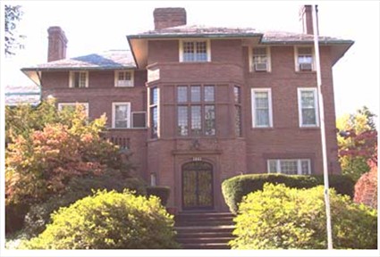 The museum is located on the second floor of this building, the Rochester Academy of Science.