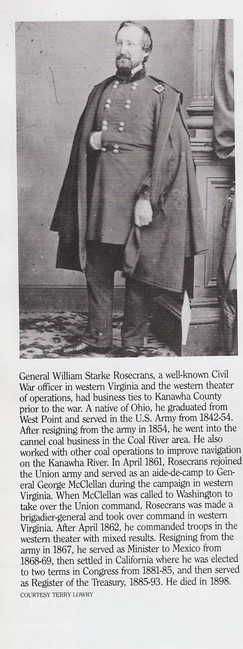 Photo and bio of William Rosecrans. Taken from Kanawha Valley Images, pg. 70.