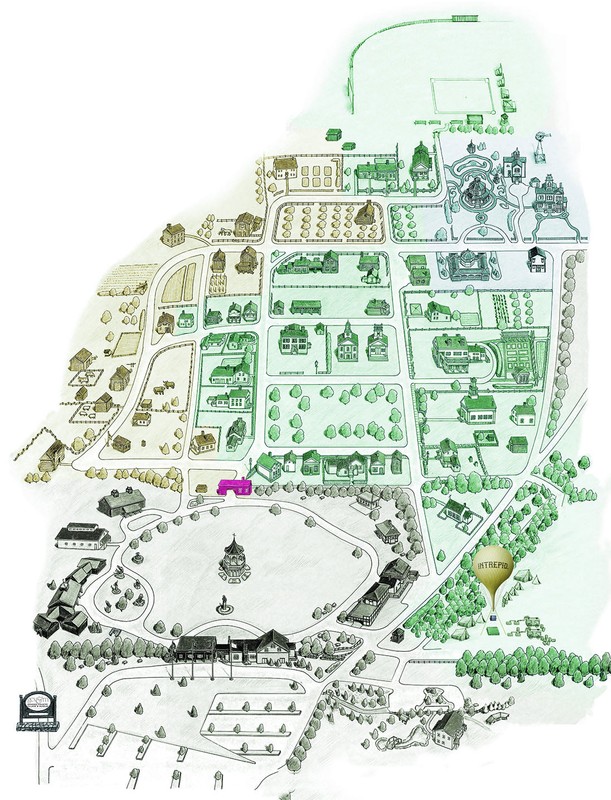 Map of the museum grounds