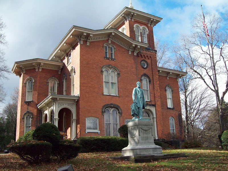 The Gov. Reuben Fenton Mansion was built in 1863 and has been home to the Fenton History Center since 1964.