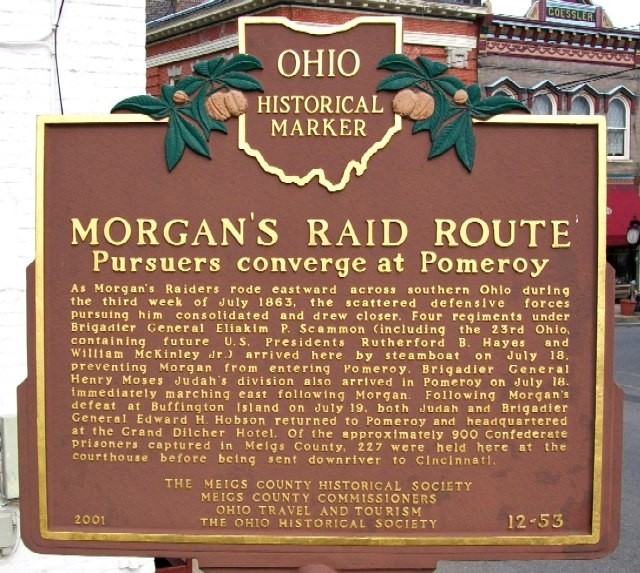 This is side A of the marker. It tells about the raid route and who was within it. 