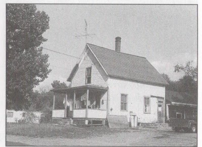 What is believed to be his home in West Lebanon as it looked in the 1960s before it was torn down so that a gas station could be constructed. 