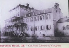 Photo of the former Berkeley Hotel as it appeared in the 1860s