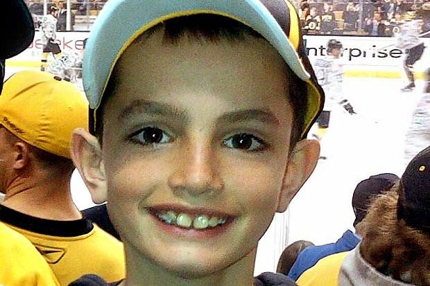 Martin Richard, age 8, was at the finish line eagerly waiting for his father to complete the race. There is a bronze statue of Martin on the campus of Bridgewater State University, the college where his parents met each other.