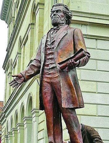 Pierpont statue found at West Virginia Independence Hall in Wheeling. Unveiled on June 20th, 2015