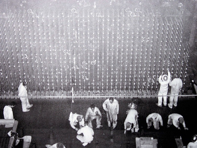 Men working at the reactor