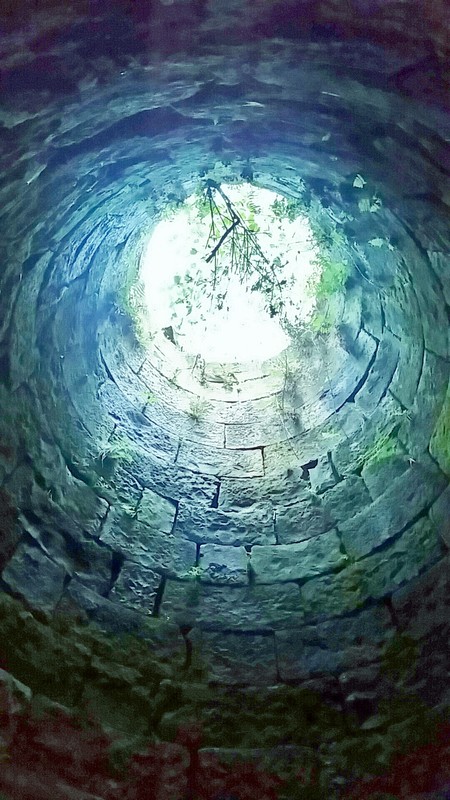 Inside perspective of the Old Virginia Iron Furnace. 