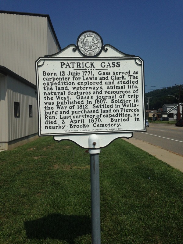 Historical Marker located at 22nd & Commerce Wellsburg, WV 26070.