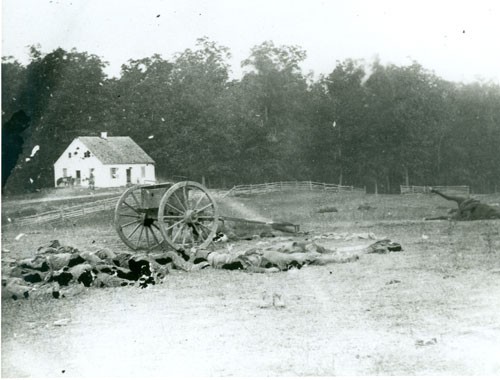 Dunker Church in the aftermath of the Battle of Antietam