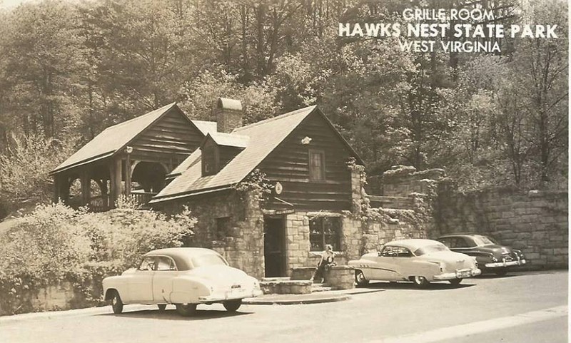 The Grille Room and Souvenir Store at nearby Hawks Nest State Park contrasts with the deadly history of the Tunnel's construction.