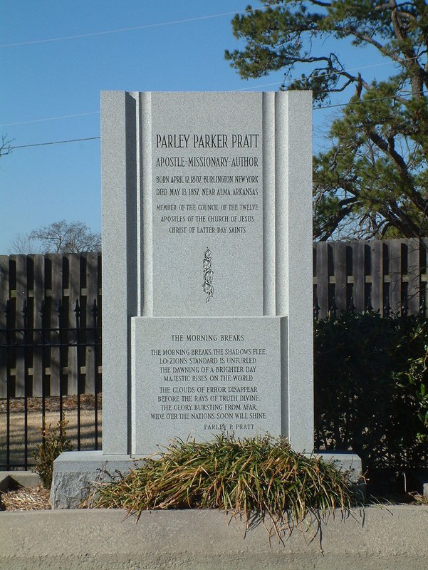 Parley P. Pratt gravesite in Arkansas
