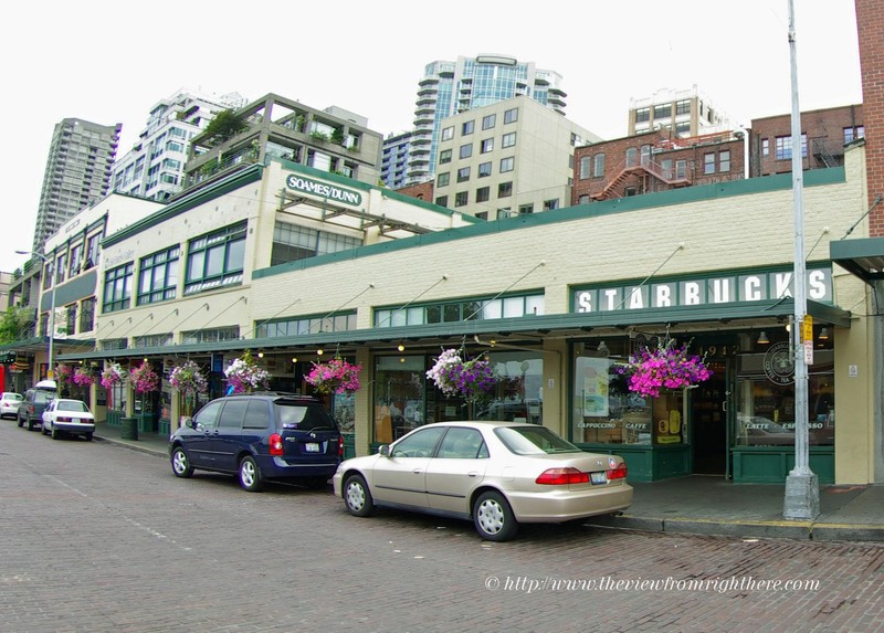 Original Starbucks in the Pike Place Market Street View