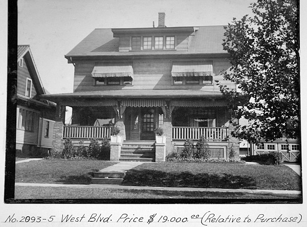 2093-95 West Blvd, circa 1927. The house was built  c.1920.