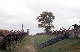 The Sunken Road was often traversed by farmers and passersby, causing the landscape to be worn down. Its topography contributed to its role in the Battle of Antietam.