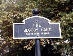 Marker identifying the location of the Bloody Lane.