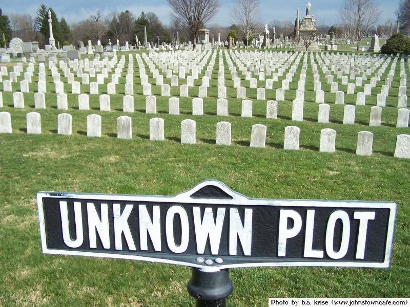 Unknown graves of the 1889 Johnstown Flood