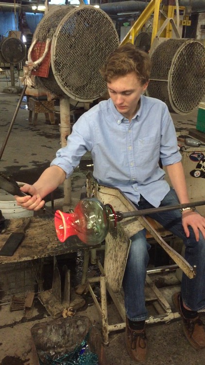 Visitors to the annual Festival of Glass can try their hand at making glass