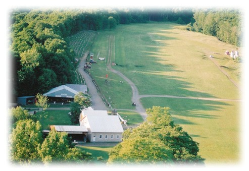 The museum buildings and runway