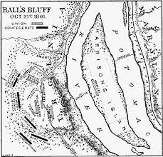 Map of Ball's Bluff Battle