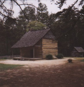 This cabin was built by John Allen around 1780 and stands on the battlefield. It was donated to the state historic site by descendants of the family and is part of the historic park. 