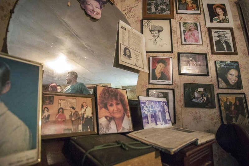 Photographs of Family and Friends Adorn the Cabin 