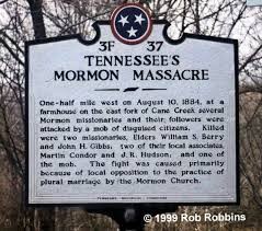Roadside marker commemorating the massacre.