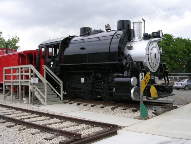 This historic locomotive was built in 1942 by H. K. Porter Locomotive Company. 