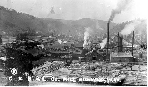Cherry River Boom and Lumber Company Mill in 1924.