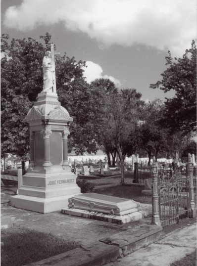 Jose Fernandez monument in Old City Cemetery in circa 2007 photo (Eugene Fernandez)