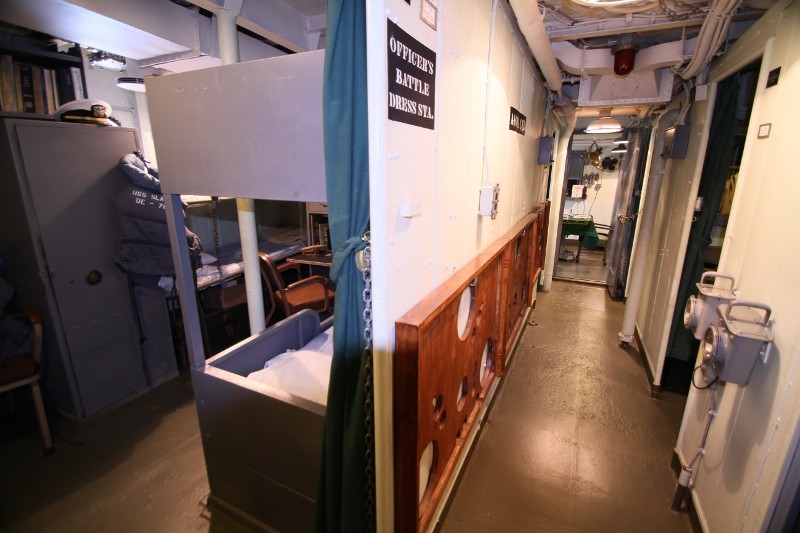 The officer's country passageway on the main deck