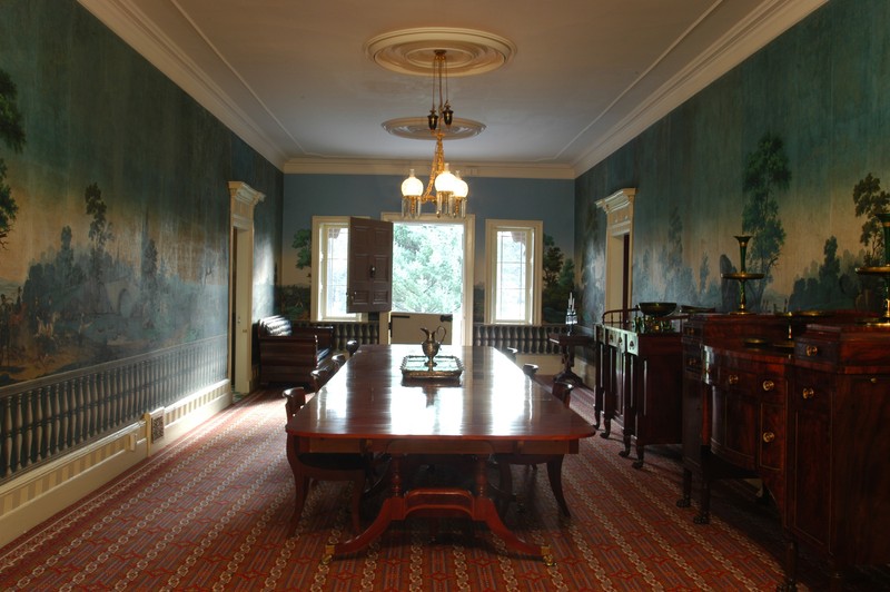 Van Buren practiced politics in the main hall of his home for more than twenty years.  He would lobby, cajole, argue, discuss and debate with other politicians while entertaining them in  the elegant room.