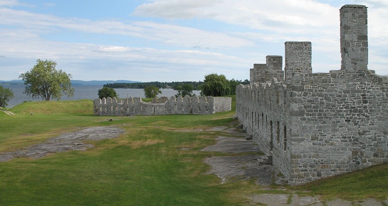 Ruins of Fort Crown Point, which was mostly an earthen fortress, the largest one built in the country.