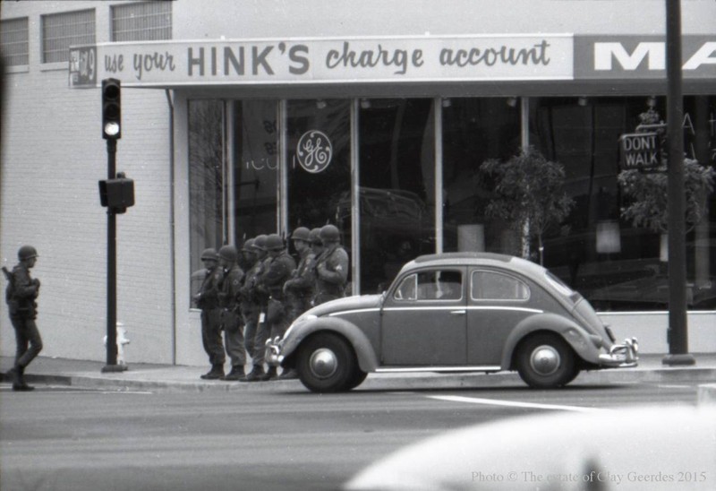 National Guard arrive in Berkeley in May 1969 to occupy the People's Park and address the protests