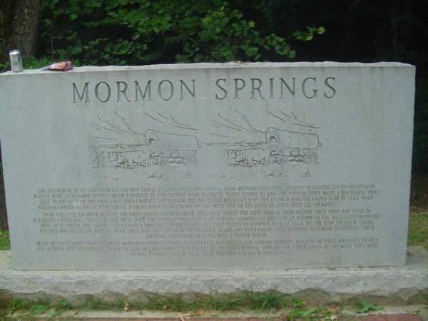 Mormon Springs Monument