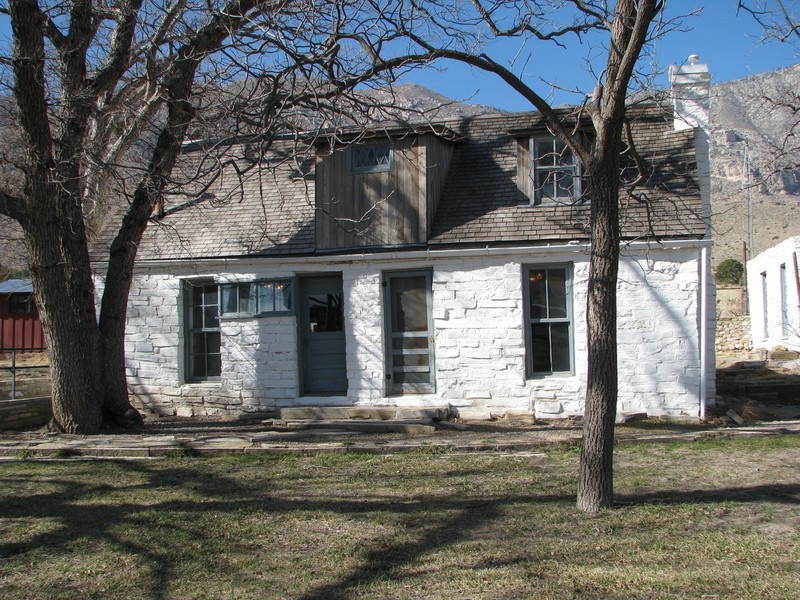 Frijole ranch house, Guadalupe Mountains, TX. 
Photo courtesy of the National Park Service