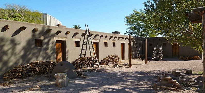 El Pueblo Museum today. Made to look like the old Fort Pueblo, on which grounds the museum now sits.