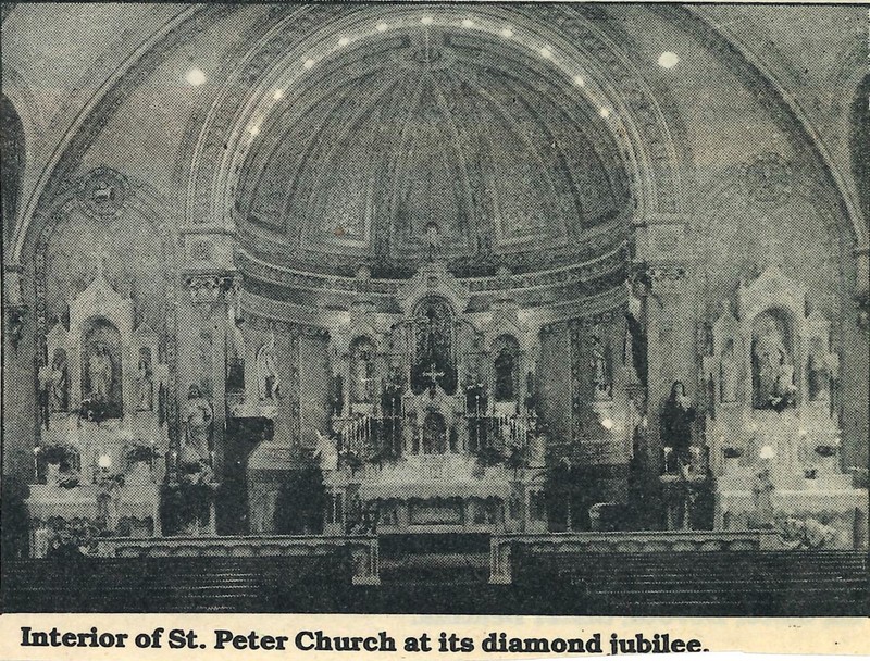 Interior of St. Peter's Church, 1990.