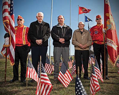 Delaware Veterans at armed forces memorial