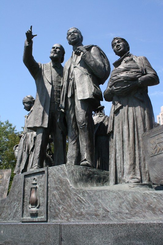 Front side of the Gateway to Freedom International Memorial to the Underground Railroad