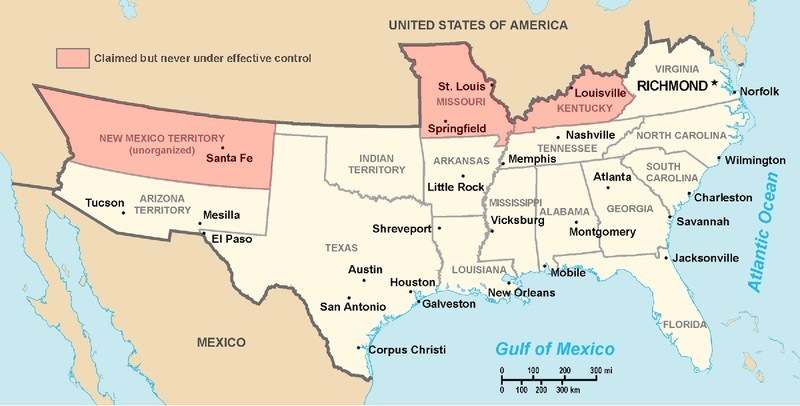 Map of the Confederacy