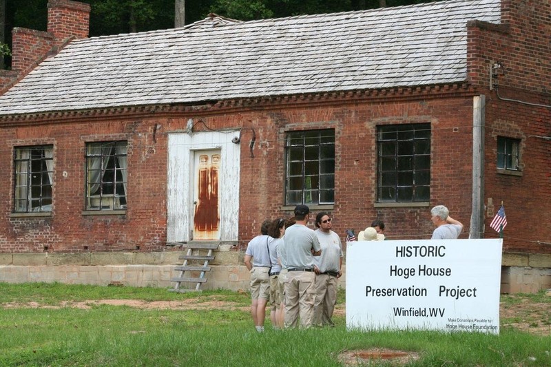 Hoge House in the beginning stages of renovation, courtesy of AmeriCorps
