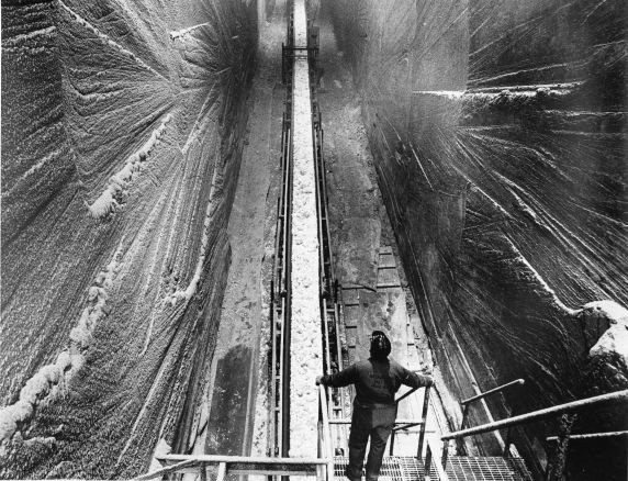 The shafts leading into the mines. Reuther Library/Tony Spina