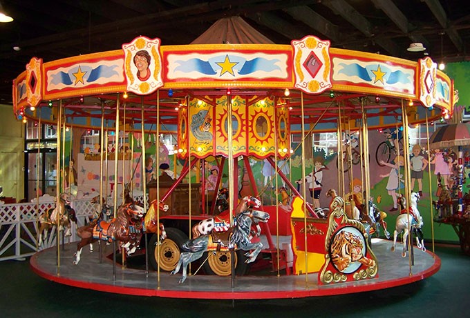 The kiddie carousel