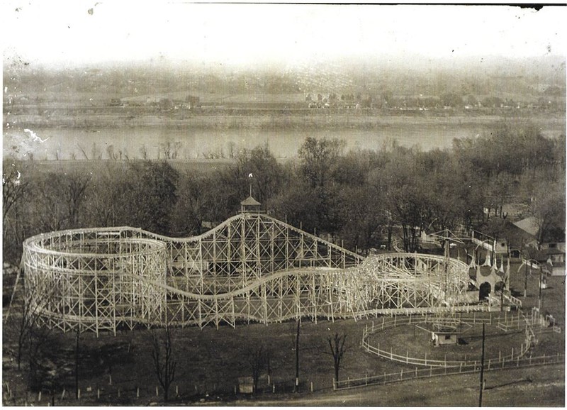 1912's "New Sensation" roller coaster, which was replaced in the late 1950s with the "Big Dipper." The latter remains in operation today.